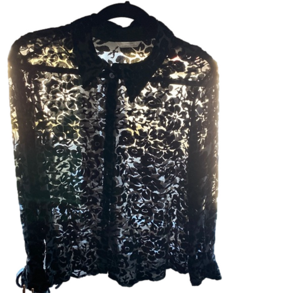 Marks & Spencer Tops - Vintage black long sleeve blouse
